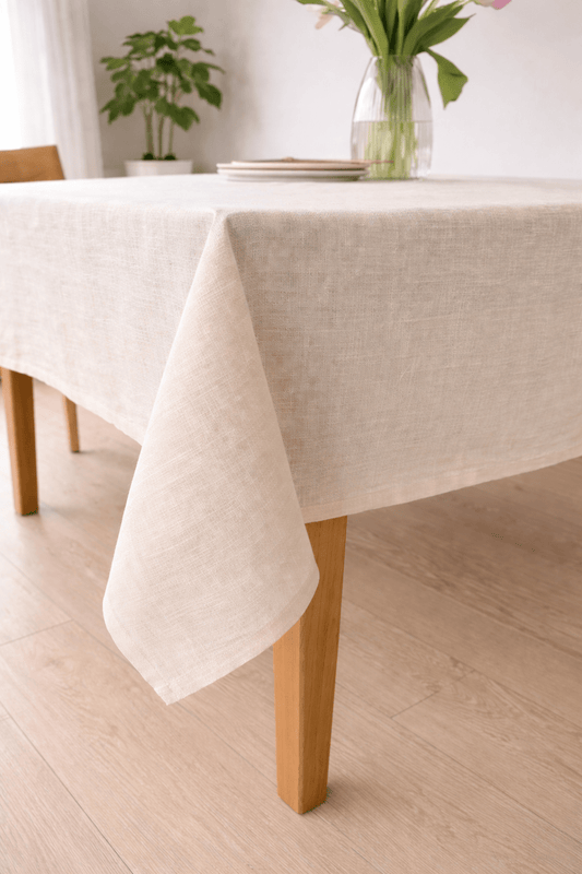 Vanilla Linen Square Tablecloth - The Modern Heritage