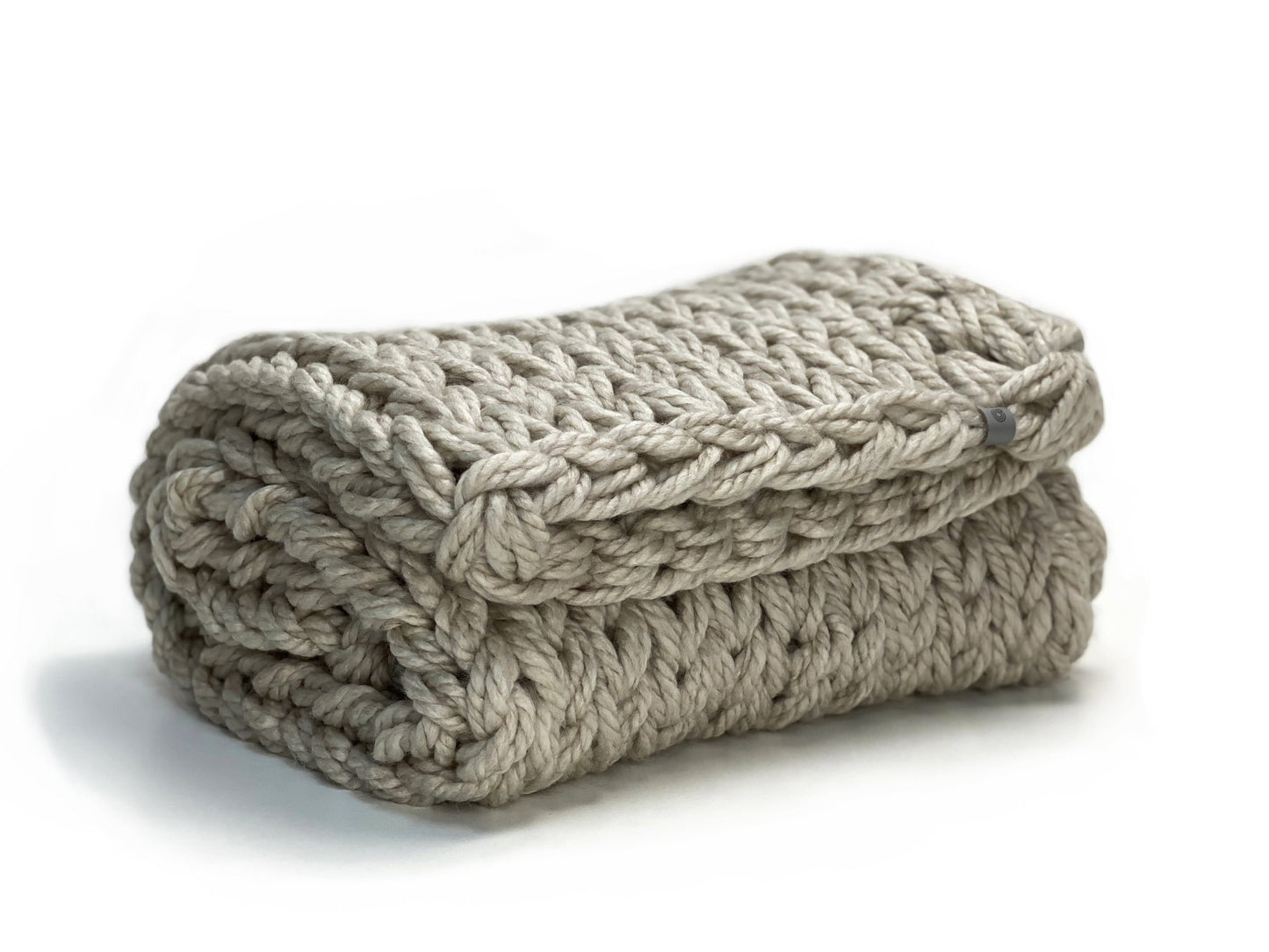 CHUNKY KNIT BLANKET SAND - The Modern Heritage