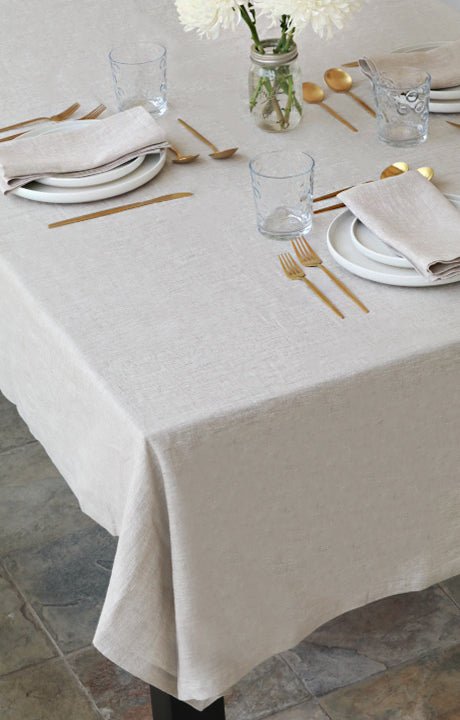 LINEN TABLECLOTH LIGHT GREY - The Modern Heritage