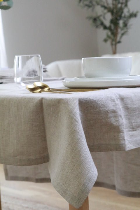 Linen Tablecloth Light Grey - The Modern Heritage