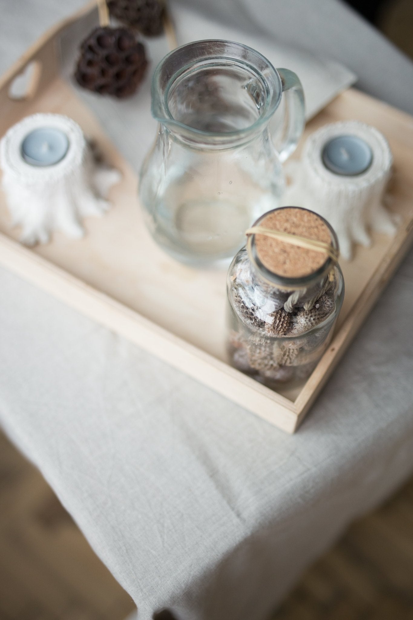 LINEN TABLECLOTH LIGHT GREY - The Modern Heritage