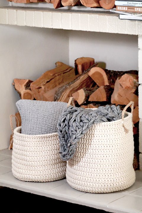 Moloda Hand-Woven Basket Natural Beige - The Modern Heritage