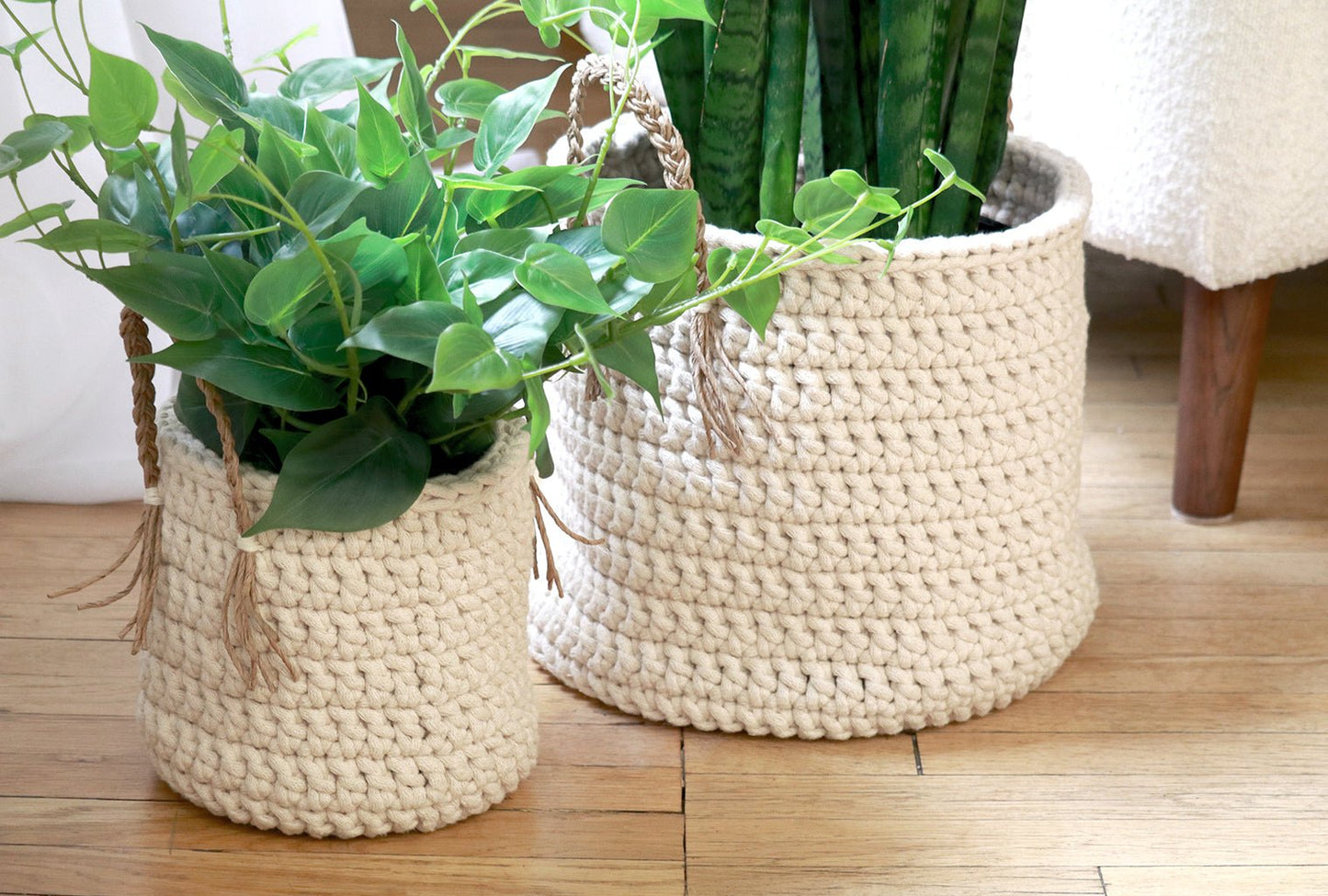 Moloda Hand-Woven Basket Natural Beige - The Modern Heritage