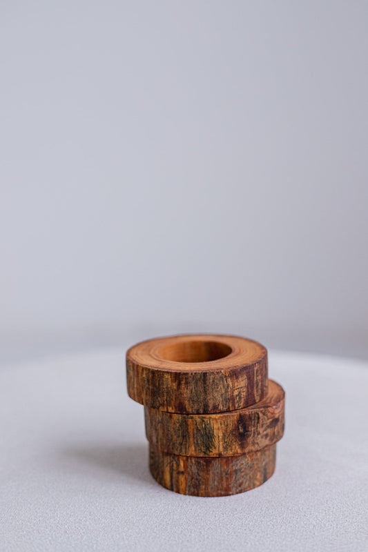 ROUND WOODEN NAPKIN RINGS SET OF 2 - The Modern Heritage