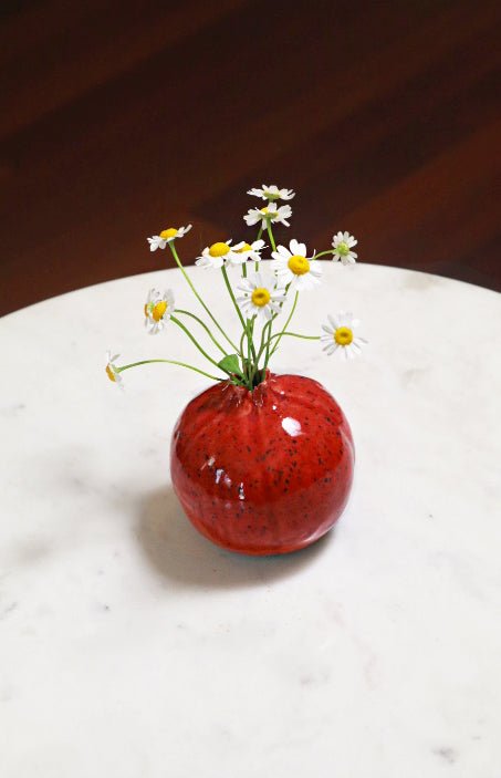 Small Decorative Ceramic Vase Garnet - The Modern Heritage