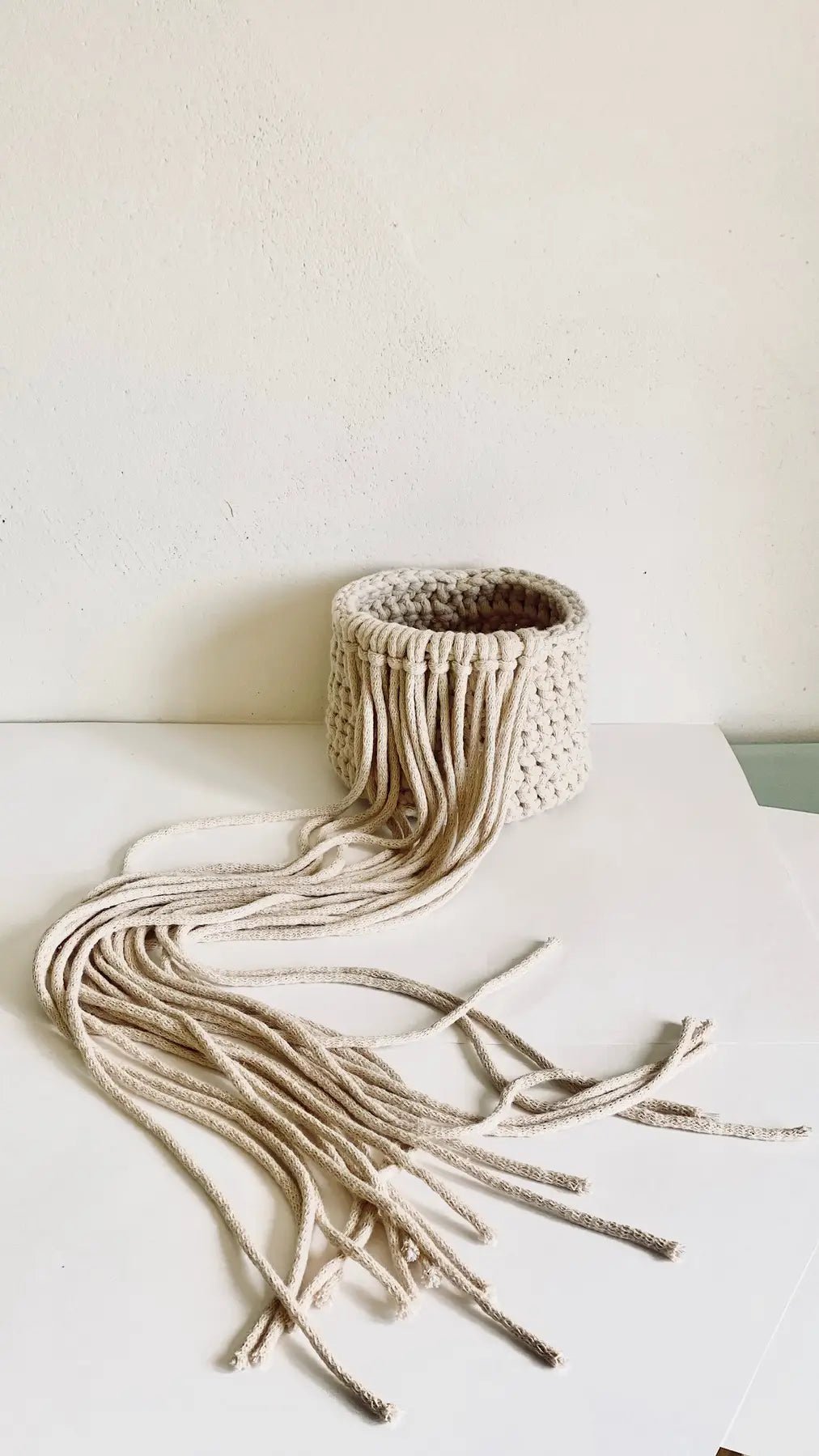 VONA SMALL WHITE DECORATIVE BASKET - The Modern Heritage