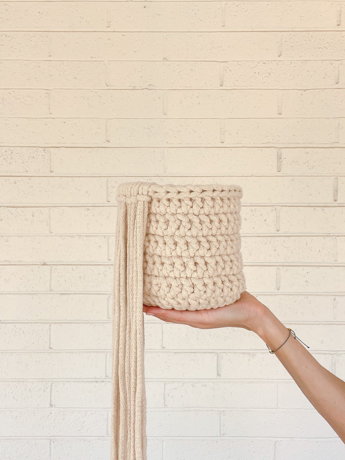 Vona Small White Decorative Basket - The Modern Heritage