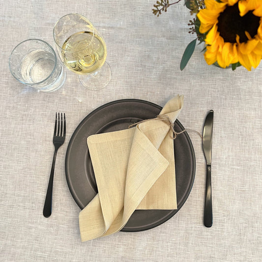 Linen Napkins Vanilla - Set of 2 - The Modern Heritage