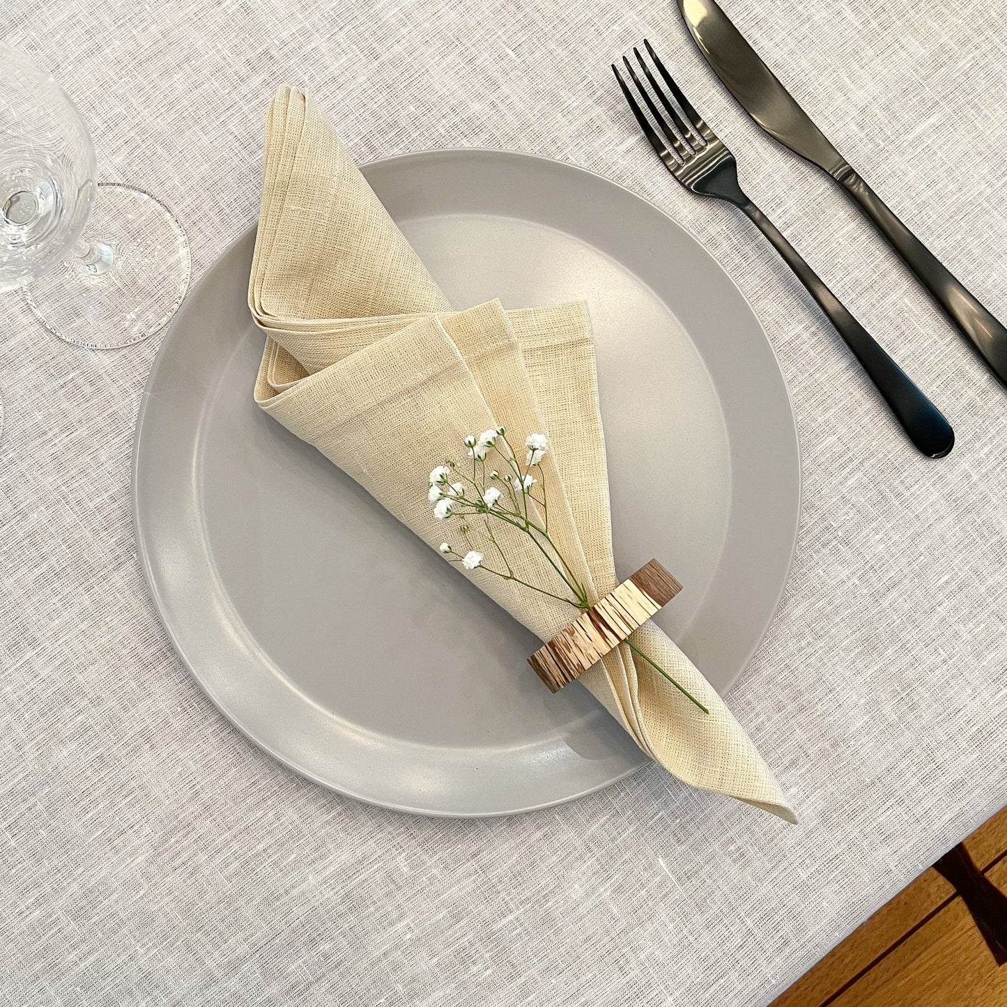 Linen Napkins Vanilla - Set of 2 - The Modern Heritage