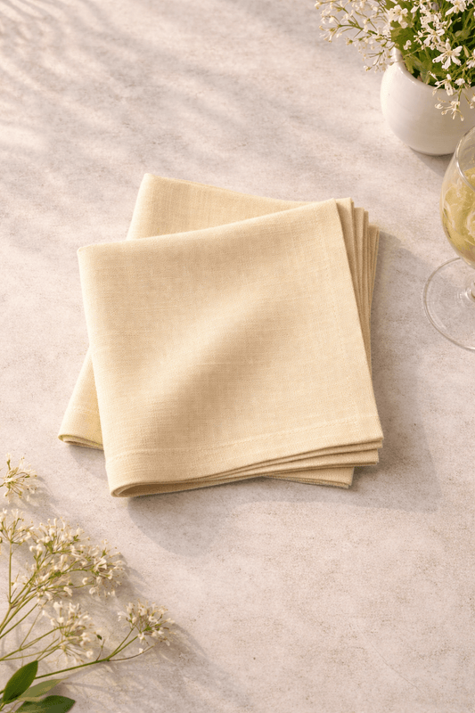 Linen Napkins Vanilla - Set of 2 - The Modern Heritage