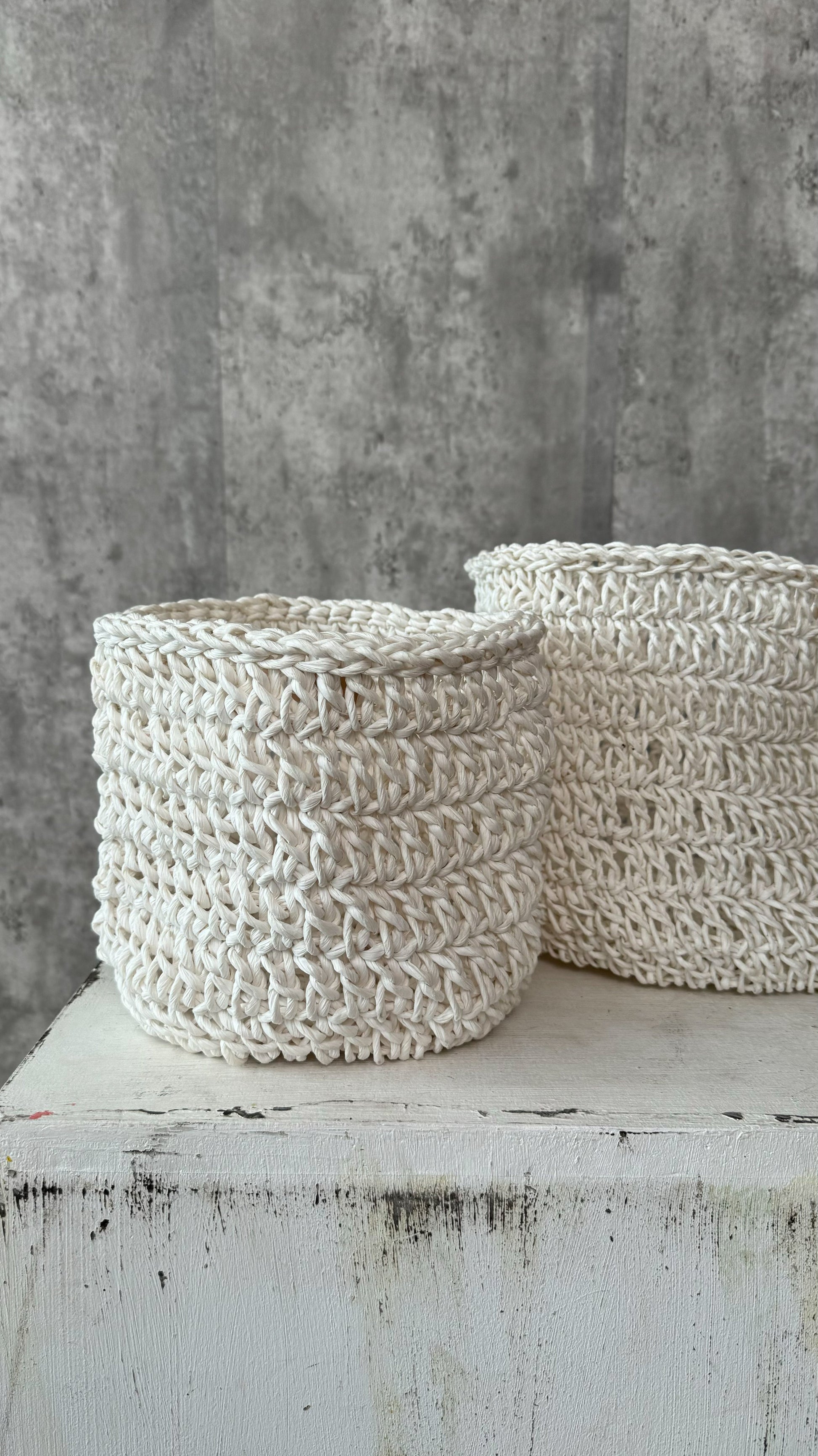 Mezha Hand - Woven White Basket - The Modern Heritage