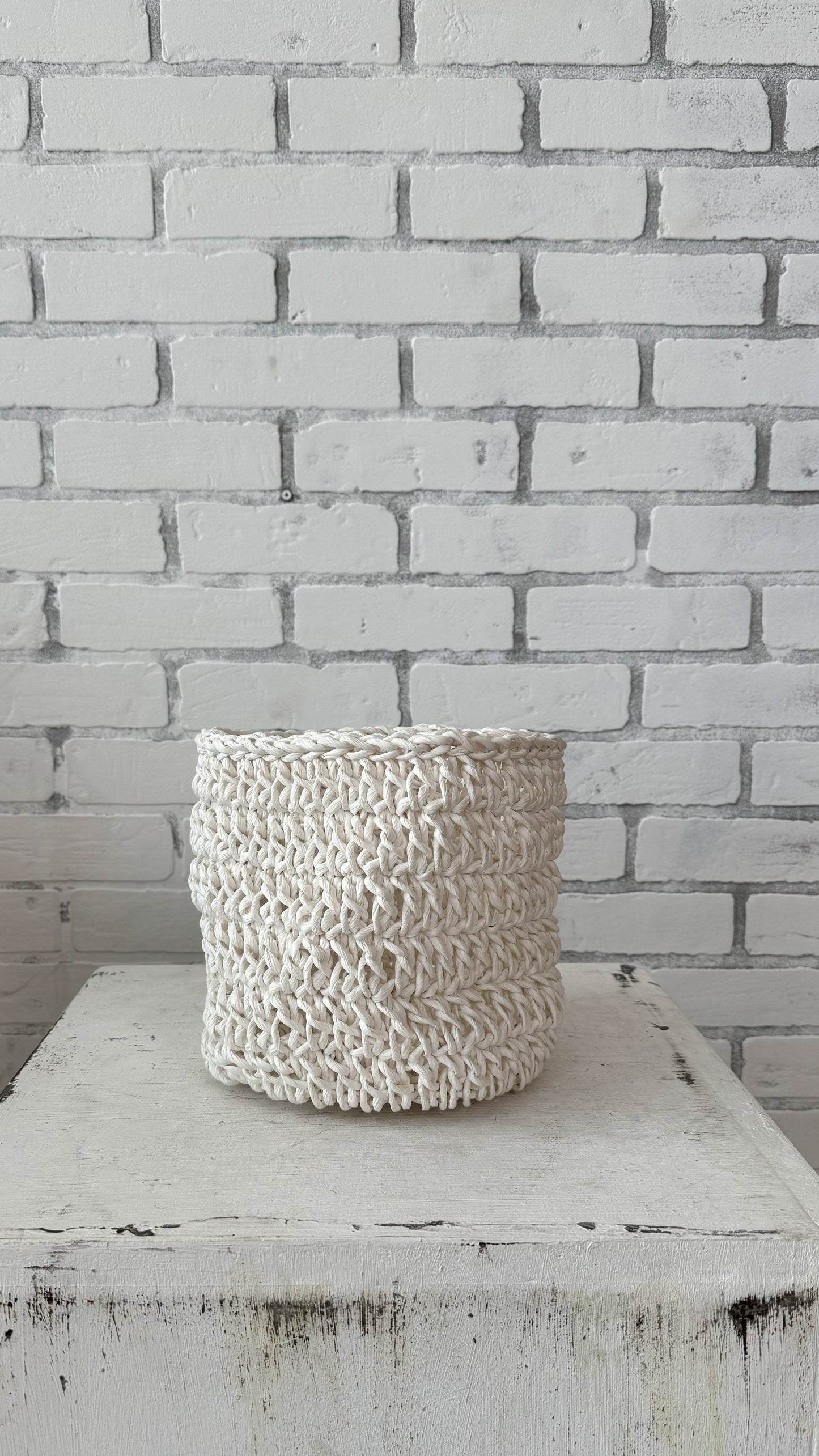 Mezha Hand - Woven White Basket - The Modern Heritage